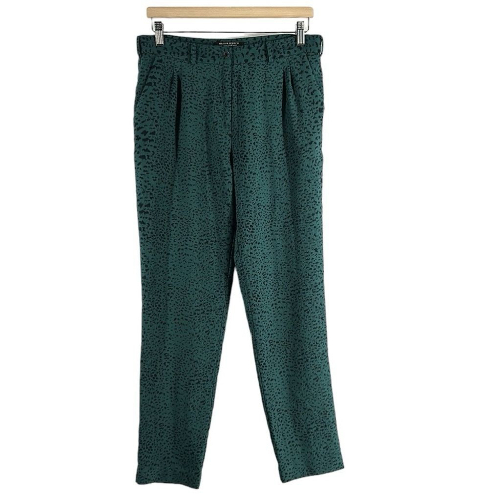 Maison scotch La femme selon Marie trousers green leopard pants sz M